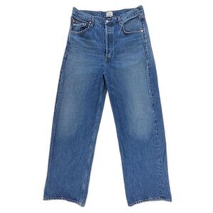 NEW Citizens of Humanity Ayla Baggy Jeans Wide Leg Barrel Minimal Clean Girl 34